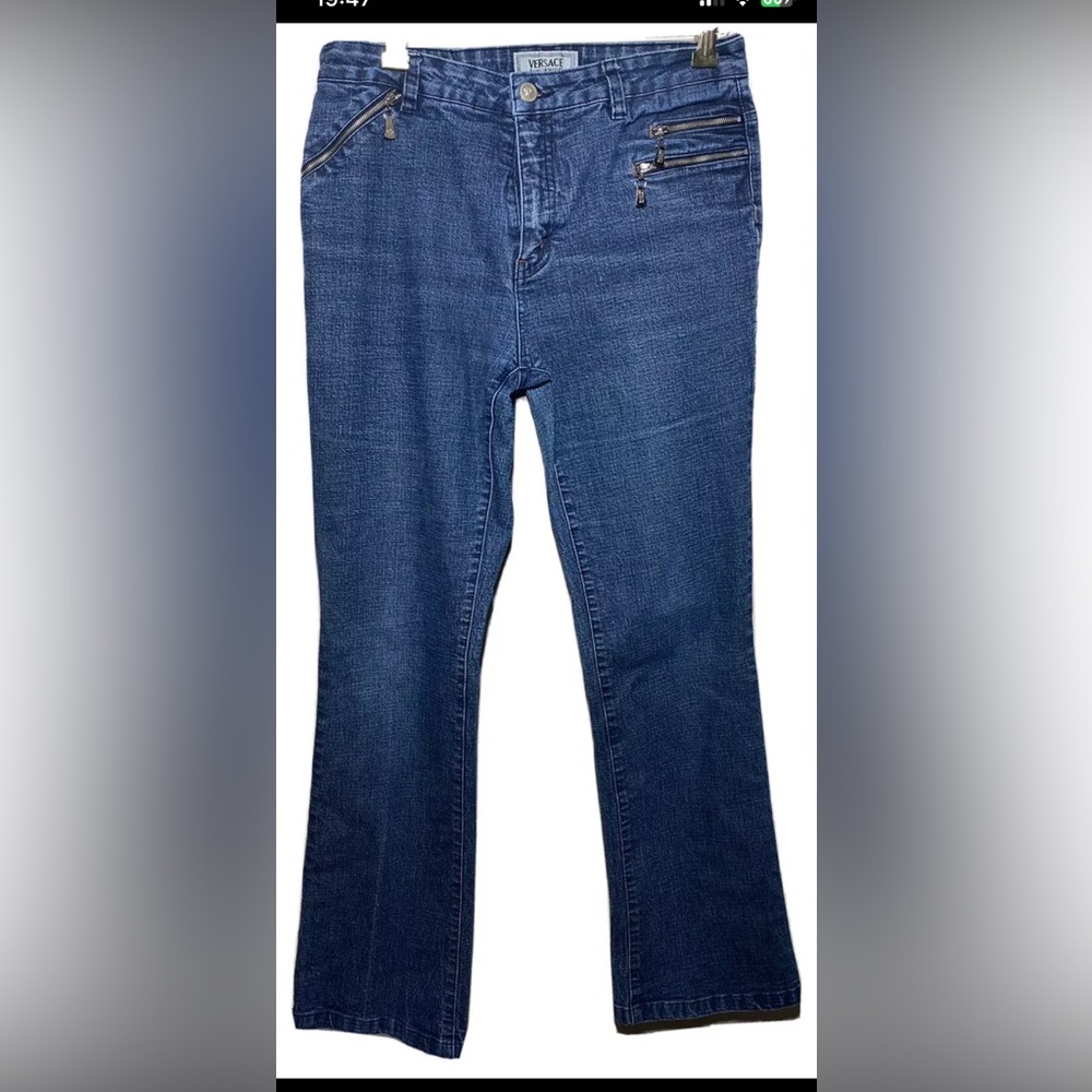 Versace Denim Jeans Vintage 90’s Size 31 Italy Ladies distress